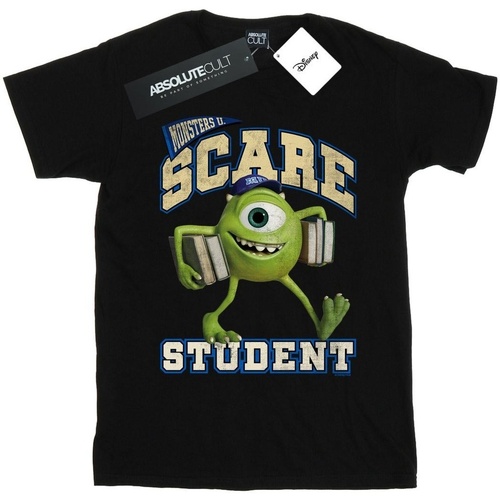 textil Mujer Camisetas manga larga Disney Monsters University Scare Student Negro