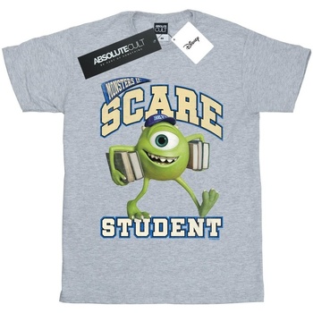 textil Mujer Camisetas manga larga Disney Monsters University Scare Student Gris