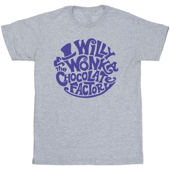 textil Hombre Camisetas manga larga Willy Wonka & The Chocolate Fact Typed Logo Gris