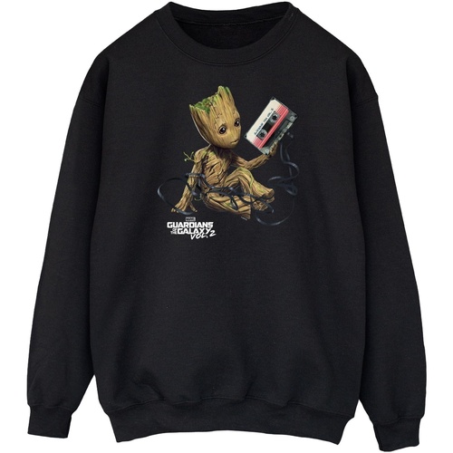 textil Hombre Sudaderas Marvel Guardians Of The Galaxy Groot Tape Negro