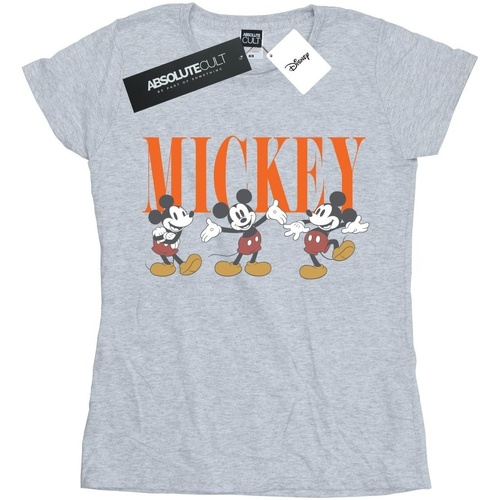textil Mujer Camisetas manga larga Disney Mickey Mouse Poses Gris