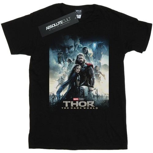 textil Mujer Camisetas manga larga Marvel Studios Thor The Dark World Poster Negro