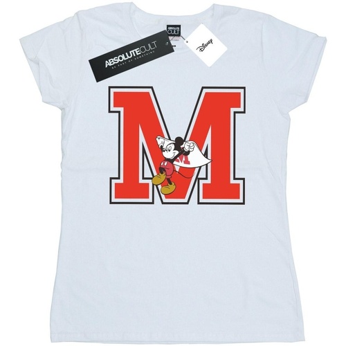 textil Mujer Camisetas manga larga Disney Mickey Mouse Running Blanco