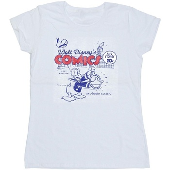 textil Mujer Camisetas manga larga Disney Donald Duck Comics Blanco