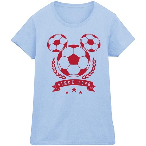 textil Mujer Camisetas manga larga Disney Mickey Football Head Azul