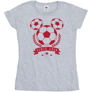 textil Mujer Camisetas manga larga Disney Mickey Football Head Gris