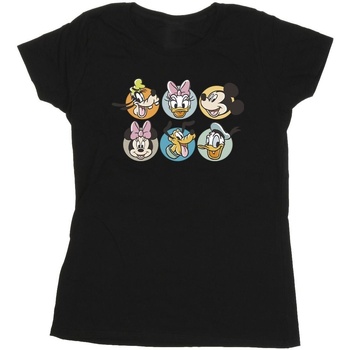 textil Mujer Camisetas manga larga Disney Mickey Mouse And Friends Faces Negro