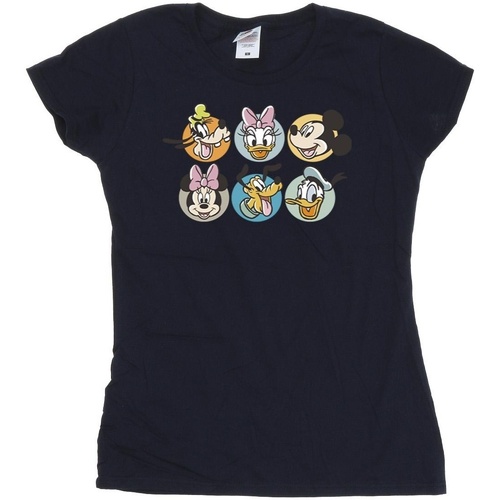 textil Mujer Camisetas manga larga Disney Mickey Mouse And Friends Faces Azul