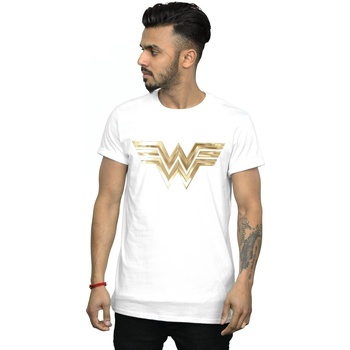 textil Hombre Camisetas manga larga Dc Comics Wonder Woman 84 Gold Emblem Blanco