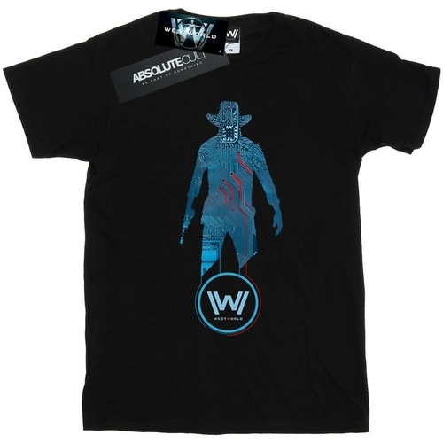 textil Hombre Camisetas manga larga Westworld Digital Man In Black Negro
