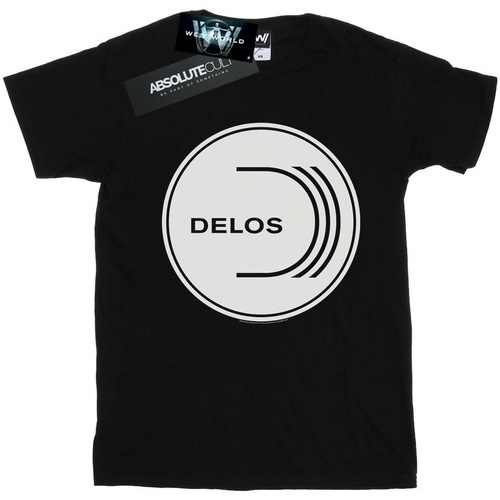 textil Hombre Camisetas manga larga Westworld Delos Circular Logo Negro
