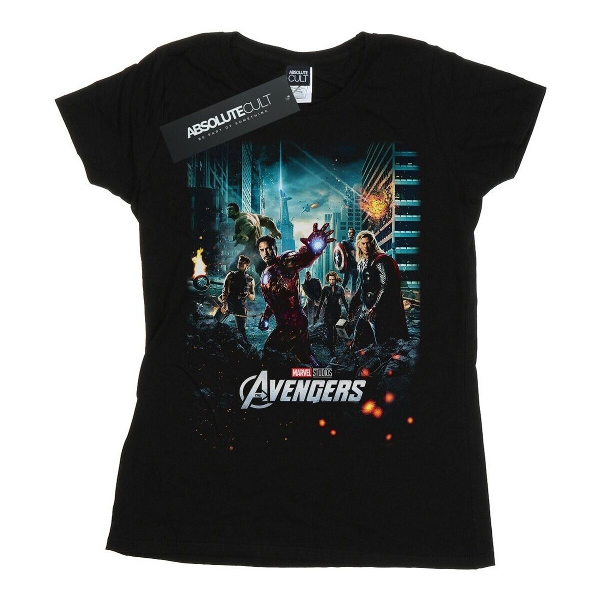 textil Mujer Camisetas manga larga Marvel Studios The Avengers Poster Negro