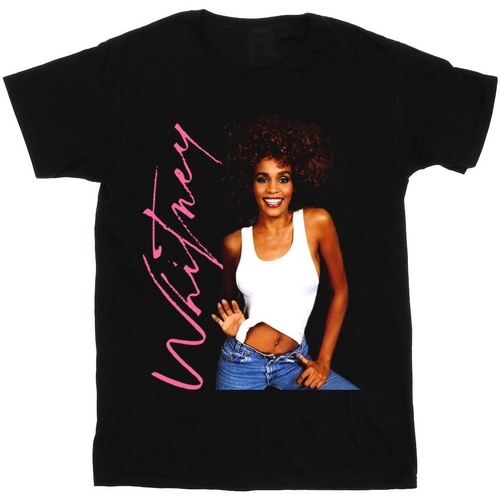textil Hombre Camisetas manga larga Whitney Houston Whitney Smile Negro
