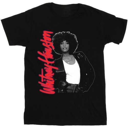 textil Hombre Camisetas manga larga Whitney Houston WHITNEY Pose Negro