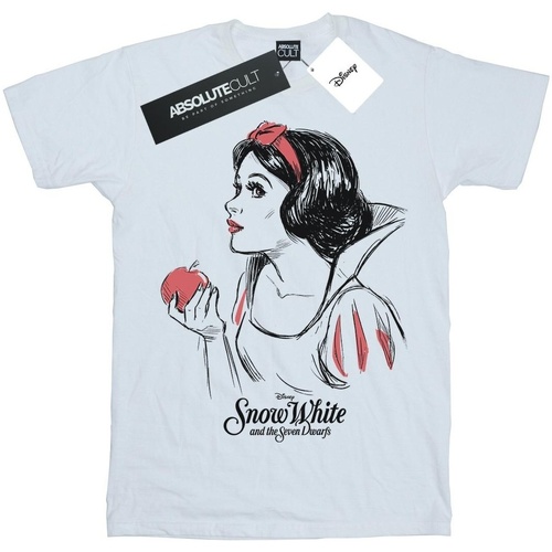 textil Mujer Camisetas manga larga Disney Snow White Apple Sketch Blanco