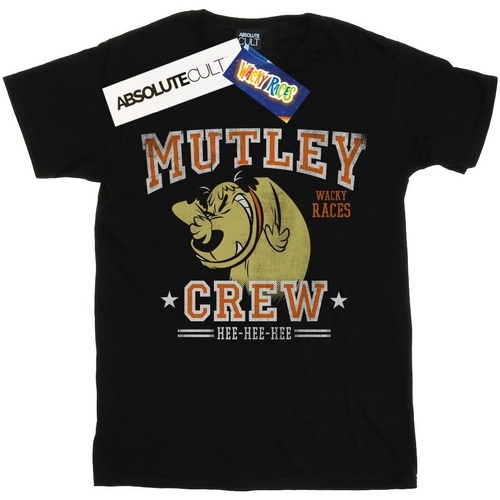 textil Hombre Camisetas manga larga Wacky Races Mutley Crew Negro