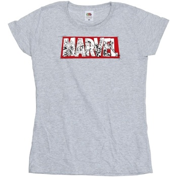 textil Mujer Camisetas manga larga Marvel Avengers Infill Gris
