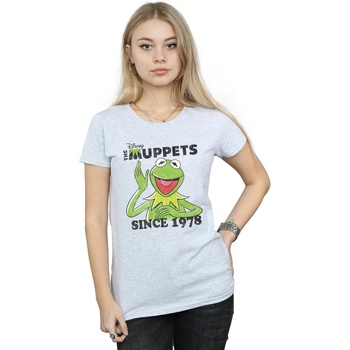 textil Mujer Camisetas manga larga Disney The Muppets Kermit Since 1978 Gris