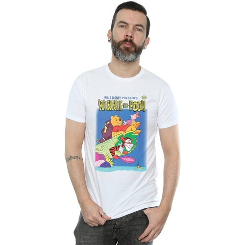 textil Hombre Camisetas manga larga Disney Winnie The Pooh Poster Blanco