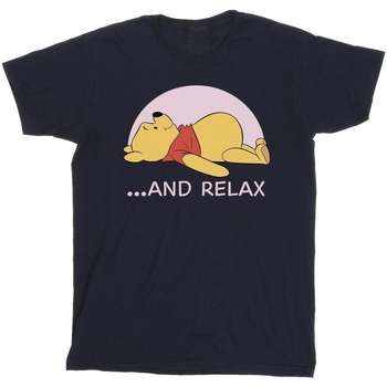 textil Hombre Camisetas manga larga Disney Winnie The Pooh Relax Azul