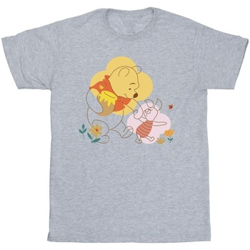 textil Hombre Camisetas manga larga Disney Winnie The Pooh Piglet Gris