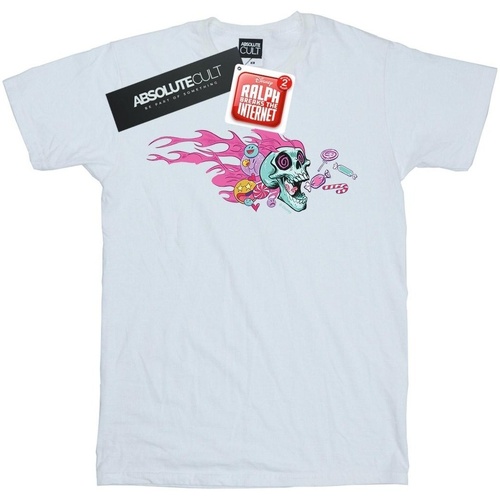 textil Hombre Camisetas manga larga Disney Wreck It Ralph Candy Skull Blanco