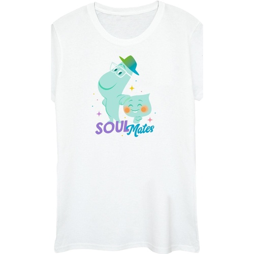 textil Mujer Camisetas manga larga Disney Soul Joe And 22 Soulmates Blanco