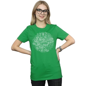 textil Mujer Camisetas manga larga Disney Christmas Death Star Verde