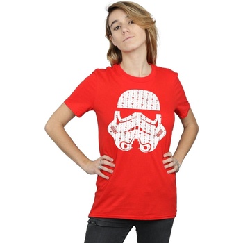 textil Mujer Camisetas manga larga Disney Christmas Stormtrooper Helmet Rojo