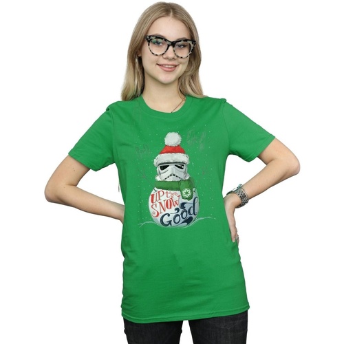 textil Mujer Camisetas manga larga Disney Stormtrooper Up To Snow Good Verde