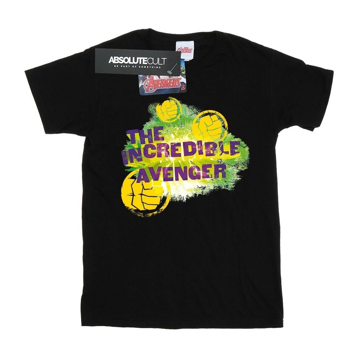 textil Hombre Camisetas manga larga Marvel Hulk Incredible Avenger Negro