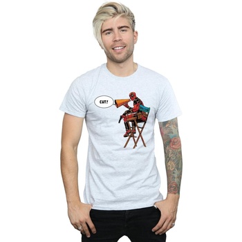 textil Hombre Camisetas manga larga Marvel Deadpool Director's Chair Gris