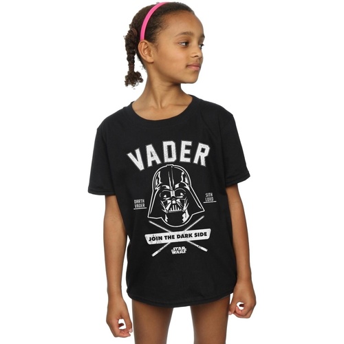 textil Niña Camisetas manga larga Disney Darth Vader Collegiate Negro