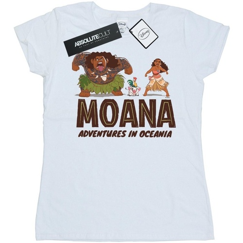 textil Mujer Camisetas manga larga Disney Moana Adventures in Oceania Blanco