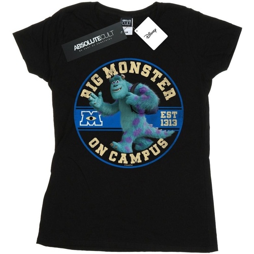 textil Mujer Camisetas manga larga Disney Monsters University Monster On Campus Negro