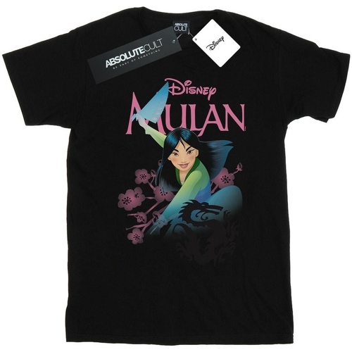 textil Mujer Camisetas manga larga Disney Mulan My Own Hero Negro