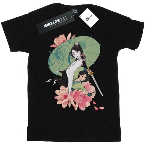 textil Mujer Camisetas manga larga Disney Mulan Magnolia Collage Negro