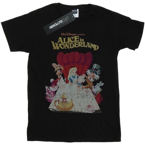 textil Niño Camisetas manga corta Disney Alice In Wonderland Retro Poster Negro
