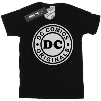 textil Mujer Camisetas manga larga Dc Comics DC Originals Logo Negro