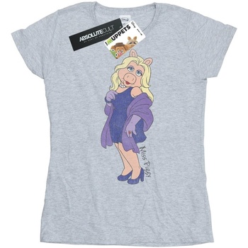 textil Mujer Camisetas manga larga Disney The Muppets Classic Miss Piggy Gris