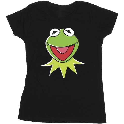 textil Mujer Camisetas manga larga Disney Muppets Kermit Head Negro