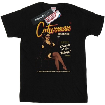 textil Hombre Camisetas manga larga Dc Comics Catwoman Bombshell Cover Negro