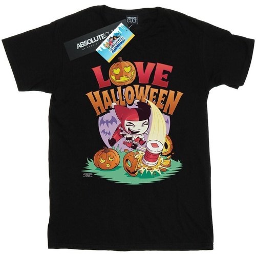textil Mujer Camisetas manga larga Dc Comics Super Friends Harley Quinn Love Halloween Negro