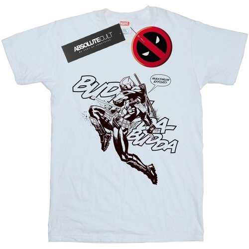 textil Mujer Camisetas manga larga Marvel Deadpool Budda Budda Blanco