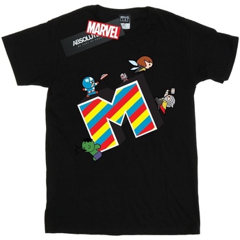 textil Hombre Camisetas manga larga Marvel Kawaii M Is For Negro