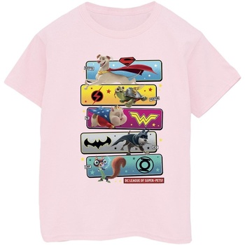 textil Niño Camisetas manga corta Dc Comics DC League Of Super-Pets Character Pose Rojo