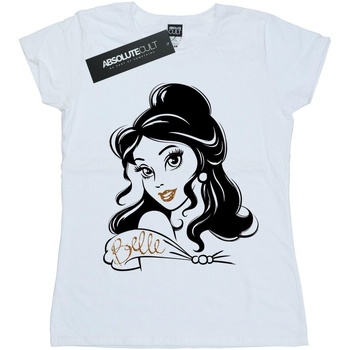 textil Mujer Camisetas manga larga Disney Belle Sparkle Blanco