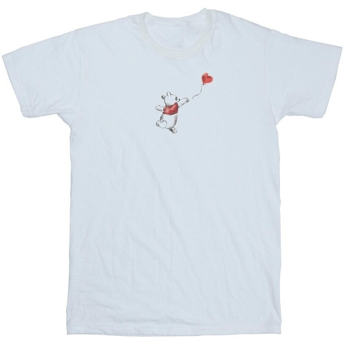 textil Niña Camisetas manga larga Disney Winnie The Pooh Balloon Blanco