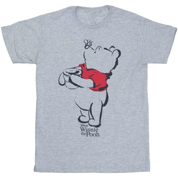 textil Niña Camisetas manga larga Disney Winnie The Pooh Drawing Gris