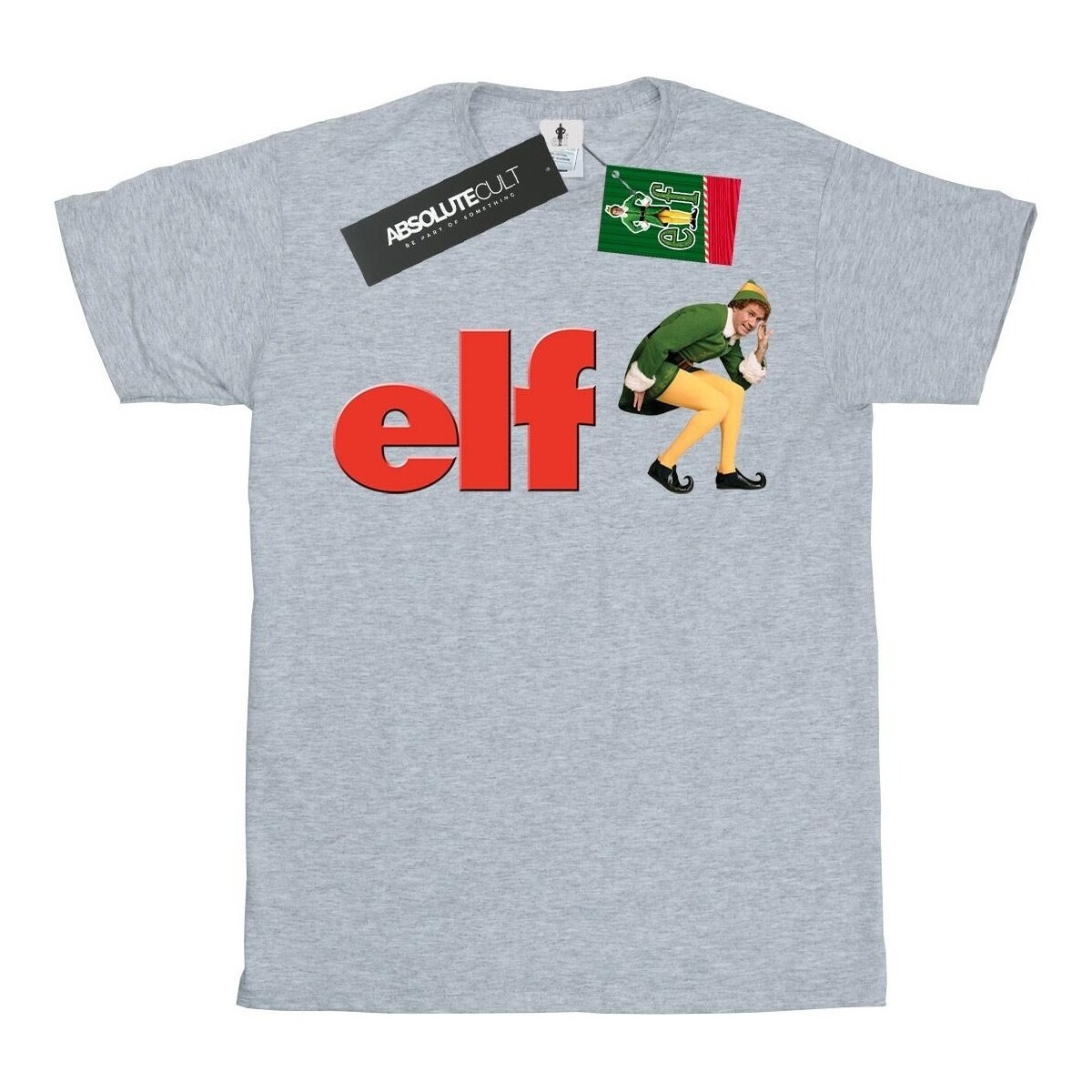 textil Niño Camisetas manga corta Elf Crouching Logo Gris